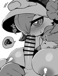 accessory annoyed big_breasts blush bodily_fluids bonnet breasts censored clothing disembodied_hand duo erection fashionable_style_gardevoir female female_focus female_on_human first_person_view flower flower_in_hair gardevoir generation_3_pokemon genitals greyscale hair hair_accessory hair_over_eye half-closed_eyes hand_on_head headgear headwear hi_res holowear_(pokemon) huge_breasts human human_on_humanoid humanoid interspecies japanese_text katuu kissing male male/female mammal monochrome narrowed_eyes nintendo nipples not_furry one_eye_obstructed oral oral_penetration penetration penis penis_kissing plant pokemon pokemon_(species) pokemon_unite pokephilia sex simple_background sound_effects sweat sweatdrop text