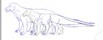 4_fingers claws comparing duo female feral fingers larger_female male multi_leg multi_limb size_difference smaller_male unknown_artist trachycantotyrannus_(copyright) alien mammal concept_art source_request