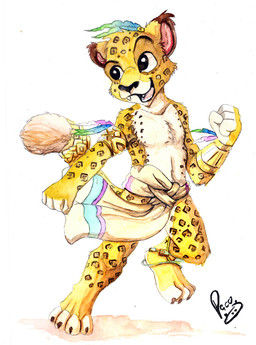 anthro clothed clothing facial_spots fangs front_view fur glistening glistening_eyes logo male male_anthro open_mouth open_smile pink_tongue smile solo spotted_arms spotted_face spotted_legs teeth tongue topless white_body white_fur yellow_body yellow_fur young young_anthro young_male pandapaco iztli_(iztli) felid jaguar mammal pantherine 2015 artist_logo signature traditional_media_(artwork)