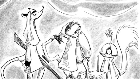 anthro armor bandana_on_head cloak clothing cracked crown electronics female flower group gun hair headgear helmet long_hair muffler plant radio ranged_weapon rifle sniper sniper_rifle tiara trio weapon dragonweirdo american_opossum domestic_ferret mammal marsupial mustelid musteline rodent sciurid tree_squirrel true_musteline virginia_opossum weasel 16:9 hi_res monochrome widescreen