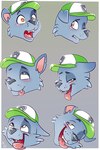 ahegao baseball_cap black_nose clothing cute_fangs ears_down eye_roll fangs floppy_ears green_clothing green_hat green_headwear grey_body hat head_only headgear headwear looking_pleasured male male_focus narrowed_eyes one_eye_closed pink_tongue pivoted_ears sharp_teeth shocked solo_focus spots teeth tongue tongue_out fuf paw_patrol rocky_(paw_patrol) canid canine canis domestic_dog mammal mixed_breed 2020 2:3 headshot_portrait hi_res portrait