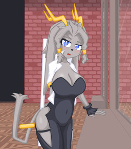 anthro antlers big_breasts blue_eyes bodysuit breasts cleavage clothed clothing coat dream_breaker_(pseudoregalia) eyebrows female floppy_ears fur glistening glistening_breasts glistening_thighs gold_(metal) gold_jewelry grey_body grey_fur grey_hair hair horn inside jewelry long_ears looking_at_viewer lop_ears navel_outline open_mouth raised_eyebrow skinsuit solo tail tight_clothing topwear freeta pseudoregalia sybil_(pseudoregalia) bovid caprine felid feline goat hybrid jackalope lagomorph leporid mammal rabbit 2025 digital_drawing_(artwork) digital_media_(artwork) hi_res