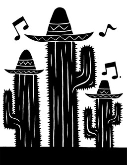 ambiguous_gender cactus clothing group hat hat_only headgear headgear_only headwear headwear_only immobile mostly_nude musical_note musical_symbol not_furry plant silhouette simple_background singing sombrero symbol trio white_background sunnyclockwork scp_foundation scp-065-j-1 scp-065-j-2 scp-065-j-3 cactus_creature elemental_creature flora_fauna inanimate_object scp-065-j 2015 black_and_white digital_drawing_(artwork) digital_media_(artwork) hi_res monochrome