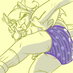 anthro bone butt clothing ear_piercing eyelid_pull eyelid_pull_taunt fangs female gesture looking_at_viewer one_eye_closed panties piercing skull solo tail taunting teeth tongue tongue_out tongue_piercing underwear wings wink winking_at_viewer weatherreport15 tasha_(blueregardtwo) bat mammal 1:1 hi_res