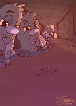 balls bedroom_eyes feral genitals glistening grin group hair male male/male mine mineshaft narrowed_eyes nude pear-shaped_figure penis pokemon_card public rock scar scars_on_chest seductive simple_background size_difference slick small_balls small_penis smaller_male smile starry_eyes text trio wide_hips judasthesinner nintendo pokemon dugtrio generation_1_pokemon pokemon_(species) hi_res