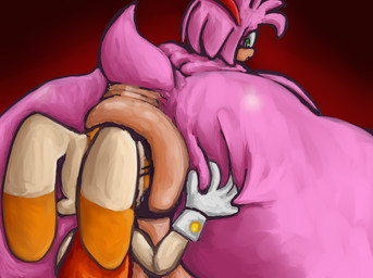 anthro anus big_anus big_butt body_worship butt butt_sniffing butt_worship duo face_in_anus female female/female genitals green_eyes huge_anus looking_back overweight overweight_anthro overweight_female slightly_chubby slightly_chubby_anthro slightly_chubby_female sniffing vulva sdsds96 sega sonic_the_hedgehog_(series) amy_rose cream_the_rabbit eulipotyphlan hedgehog lagomorph leporid mammal rabbit 2018