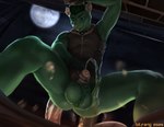 anthro aroused ball_tuft balls big_balls big_balls_small_penis black_hair bodily_fluids body_hair bottomwear bottomwear_down clothed clothing collar disproportionate_genitalia ear_piercing erection fingerless_gloves foreskin fur genital_fluids genitals gloves green_body green_eyes green_fur green_hair hair handwear holding_penis humanoid_genitalia humanoid_penis leaning_against_wall leather leather_clothing leather_topwear leather_vest low-angle_view male male/male moon night pants pants_down partially_clothed peeing peeing_on_viewer penis piercing presenting presenting_balls presenting_penis pubes small_penis solo spiked_collar spikes thick_foreskin thick_penis topwear tuft urine urine_stream vest watersports bitfang pawsta_(character) mammal murid murine rat rodent 2025 absurd_res digital_media_(artwork) hi_res