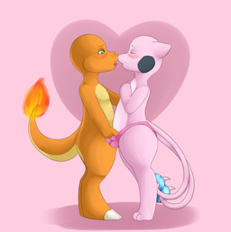 2_tails anthro anthro_on_anthro biped blush bulge claws clothed clothed_anthro clothed_male clothing crotch_grab digitigrade duo eyes_closed face_to_face fire flaming_tail fur green_eyes grope heart_symbol imminent_kiss looking_at_another looking_at_partner male male/male multi_tail multicolored_body multicolored_fur multicolored_tail nude nude_anthro nude_male open_mouth orange_body orange_nose orange_tail panties pink_background pink_body pink_clothing pink_fur pink_nose pink_panties pink_tail pink_underwear red_tongue semi-anthro simple_background snout standing tail tan_body tan_tail toe_claws tongue tongue_out two_tone_body two_tone_fur two_tone_tail underwear white_body white_fur dandycandy nintendo pokemon dragonchu_(character) fan_character charmander dragonair generation_1_pokemon hybrid legendary_pokemon mew_(pokemon) pikachu pokemon_(species) 2012 digital_media_(artwork)