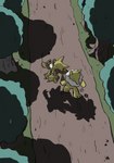 alakazam anthro duo generation_1_pokemon guiding hand_holding hi_res hypno_(pokemon) male nintendo plant pocopocosaurus pokemon pokemon_(species) road shadow sleeping tree walking