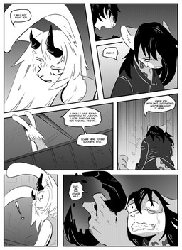 anthro blood bodily_fluids clothed clothing detailed_background dialogue duo female horn scar simple_background speech_bubble tears text kifyun2 beau_(undying_void) rita_(undying_void) felid lagomorph leporid mammal pantherine rabbit snow_leopard absurd_res black_and_white comic english_text hi_res monochrome
