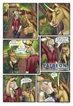 anthro brushfire buck_(brushfire) comic deer duo english_text equid equine female flirting hi_res horn horse lima_(brushfire) male mammal mythological_creature mythological_equine mythology six_frame_image six_frame_staggered_grid staggering_(layout) text the_stable unicorn url