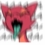 aaaaaaaaaaa animated eyelashes eyes_closed female green_sclera green_tongue humor kobold looking_at_viewer meme open_mouth reaction_image red_body red_skin reptile scalie screaming short_playtime simple_background solo sorc tongue tongue_out white_background yelling