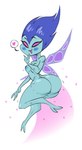 big_butt blue_body blue_hair blue_skin breasts butt empty_eyes female flying genitals hair heart_symbol innie_pussy nipples not_furry nude pink_eyes pussy simple_background solo sparkles white_background wings mhdrawin ben_10 cartoon_network pesky_dust alien alien_humanoid fairy humanoid nemuina winged_humanoid 2022 hi_res