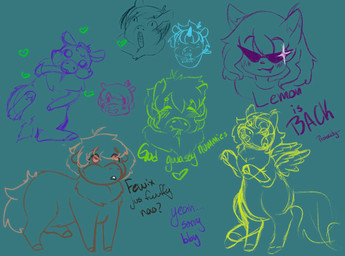 1_horn ambiguous_feral ambiguous_gender anthro baby_talk bib blush bodily_fluids chest_tuft crotch_tuft cute_fangs dialogue drooling eating eyes_closed eyewear fangs feral hooves horn neonate on_hind_legs open_mouth saliva simple_background standing sunglasses tail teal_background teeth text tuft wings young young_ambiguous young_feral lemoncurds fluffy_pony mythology equid equine fluffy_pony_(species) mammal mythological_creature mythological_equine pegasus 2022 digital_media_(artwork) english_text hi_res sketch