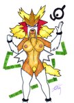 1_eye 4_fingers after_transformation alternate_species anthro aroused aroused_face big_breasts black_claws blonde_hair blue_eyes breasts brown_body brown_fur chest_tuft claws cuff_(restraint) enjoying entei erect_nipples eye_creature eyelashes female finger_claws fingers fur generation_2_pokemon generation_3_pokemon hair huge_breasts humanoid_hands ivanks legendary_pokemon letter_creature long_hair looking_at_viewer looking_pleasured lust_transformation moan molly_hale nails nintendo nipples nude open_mouth pokemon pokemon_(species) pubes restraints simple_background solo species_transformation standing tail tan_body tan_fur tongue tongue_out transformation transformation_through_magic tuft unown_! unown_(pokemon) unown_l white_background white_body white_fur wrist_cuffs