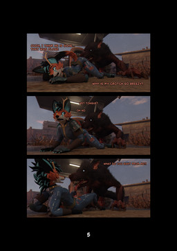 all_fours anal anthro clothing dialogue duo femboy genitals horn male male/male oral outside outside_sex penis rimming sex text torn_clothing vault_suit wings sanythefox fallout microsoft blue_devil sany_van_fox cryptid lagomorph mammal wolpertinger 3d_(artwork) absurd_res comic digital_media_(artwork) english_text hi_res