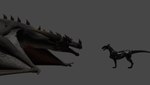 duo feral machine male simple_background tail mikeiscool12345 mythology dragon mechanical_dragon mythological_creature mythological_scalie robot scalie hi_res