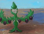 eyes_closed female food fruit long_arms not_furry olive_(fruit) plant solo 24no71 nintendo pokemon arboliva elemental_creature elemental_humanoid flora_fauna generation_9_pokemon humanoid plant_humanoid pokemon_(species) hi_res