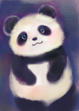 anthro biped black_body black_fur black_nose chibi fur multicolored_body multicolored_fur slightly_chubby solo two_tone_body two_tone_fur white_body white_fur araru bear giant_panda mammal 2020 hi_res
