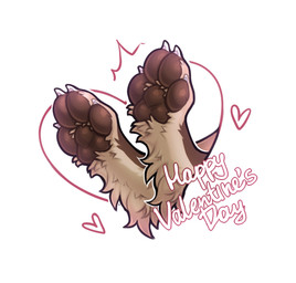 4_toes ambiguous_gender anthro biped brown_body brown_fur claws faceless_ambiguous faceless_anthro faceless_character feet foot_focus fur heart_symbol holidays pawpads paws simple_background solo toe_claws toes f-r95 valentine's_day falla_(f-r95) felid mammal prehistoric_species saber-toothed_tiger smilodon 2026 digital_drawing_(artwork) digital_media_(artwork) female_(lore)