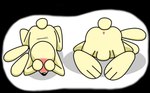 alpha_channel anthro anus ass_up backsack balls blush butt covering covering_eyes covering_face covering_self embarrassed floating_ears genitals hi_res hindpaw jason_burrow jay_jay_the_lucky_rabbit lagomorph leporid male mammal nude paws presenting presenting_hindquarters rabbit shaded simple_background simple_coloring simple_shading solo swift_bristlensfw y_anus