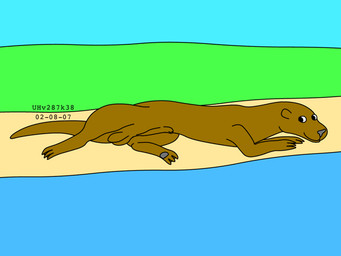 animal_genitalia balls brown_body brown_fur feet feral fur genitals grass male nude plant river riverside sheath sky smile solo toony water urbanhermit mammal mustelid otter 2002 4:3