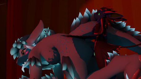 anthro breasts butt daniella duo female male size_difference thick_thighs tongue tongue_out winterbold stolas45 manny_the_avali_(stolas45) avali 16:9 hi_res widescreen