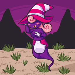 blush bodily_fluids clothing desert diaper female gloves hair hair_over_eyes hand_behind_head handwear hat headgear headwear legless mountain mountianscape nervous nervous_sweat nightsky pink_hair plant purple_body purple_skin shrub smile sweat white_clothing white_gloves white_handwear witch_hat magentadaycare mario_bros nintendo paper_mario vivian_(mario) ghost shadow_creature shadow_siren spirit 1:1 hi_res trans_(lore) trans_woman_(lore)