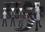 2022 andromorph anthro anus back_tuft balls black_bone black_teeth bone ch40t1c color_swatch cross_section digital_media_(artwork) english_text flat_colors fluffy fluffy_tail food frown fur genet genitals grey_body grey_fur grey_sclera hair hi_res hybrid intersex leopard_spots lineless long_hair long_tail male mammal markings mastectomy_scar meat model_sheet multiple_poses mustelid musteline penis penis_spots pose pupils pussy scar scowl simple_background solo spots spotted_body spotted_genitalia spotted_markings spotted_penis striped_markings striped_tail stripes tail tail_markings teeth text tongue tongue_out trans_(lore) trans_man_(lore) true_musteline tuft viverrid weasel white_hair white_pupils zero_(ch40t1c)
