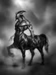 abs hooves horn male muscular muscular_male muscular_taur navel nipples solo spikes andyparkart european_mythology god_of_war greek_mythology mythology sony_corporation sony_interactive_entertainment centaur equid equid_taur humanoid_taur mammal mammal_taur taur monochrome