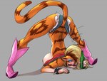 anthro ass_up big_breasts blush boots breasts butt clothing female footwear grey_background jack-o'_pose nipples pose shoes simple_background solo thebigbadwolf01 supermansion cooch_(supermansion) felid mammal pantherine tiger meme