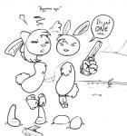angry black_and_white english_text female feretta handgun lagomorph male mammal monochrome plain_background rabbit ribbons text
Rating: Safe
Score: 0
User: NotMeNotYou
Date: April 13, 2014