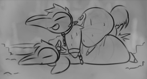 anal anal_penetration backsack balls big_balls big_butt big_penis butt chain clothed clothing collar genitals lake male male/male on_another partially_clothed penetration penis pokeball pokeball_collar pseudo_hair relaxing scarf thick_thighs tongue tongue_out water henrique_rick nintendo pokemon bilon rick_(henrique_rick) cyndaquil generation_2_pokemon pokemon_(species) hi_res monochrome sketch