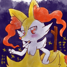 3_fingers ambiguous_anthro ambiguous_gender anthro arm_tuft biped blush blush_lines cheek_tuft chest_tuft cigarette cigarette_in_mouth city city_background detailed_background dipstick_tail facial_tuft fingers flat_chested front_view fur hand_on_hip hip_tuft inner_ear_fluff looking_at_viewer markings mouth_closed multicolored_body multicolored_fur night no_pupils nude_ambiguous nude_anthro object_in_mouth object_in_tail orange_body orange_eyes orange_fur orange_inner_ear_fluff orange_nose orange_tail_tip outside pointy_ears prick_ears shoulder_tuft solo standing stick stick_in_tail tail tail_markings tapering_snout textured tuft two_tone_tail white_body white_fur yellow_body yellow_fur yellow_tail annyui0611 nintendo pokemon braixen canid generation_6_pokemon mammal pokemon_(species) 1:1 2021 colored digital_drawing_(artwork) digital_media_(artwork) flat_colors half-length_portrait hi_res japanese_description portrait