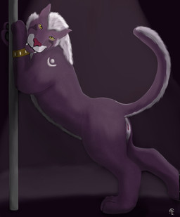 anus barely_visible_anus bedroom_eyes butt dancing druid feet female feral feral_druid fur genitals hair looking_at_viewer magic_user narrowed_eyes nude paws pole pole_dancing pose seductive simple_background smile solo stripper_pole tail tribal_spellcaster vulva white_body white_fur tellico elisanna domestic_cat druid_(feral) felid feline felis mammal night_elf_(feral) pantherine digital_drawing_(artwork) digital_media_(artwork) hi_res
