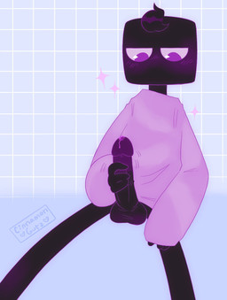 balls black_body blush clothed clothing erection genitals hair_tuff hand_on_leg hand_on_own_leg hand_on_own_penis hand_on_own_thigh hand_on_penis hand_on_thigh holding_own_penis holding_penis looking_at_genitalia looking_at_penis looking_down male masturbation oversized_clothing oversized_sweater oversized_topwear partially_clothed penile penile_masturbation penis purple_clothing purple_eyes sitting slim solo square_(anatomy) stroking_penis sweater topwear cinnamon_gutz microsoft minecraft mojang xbox_game_studios enderman humanoid hi_res