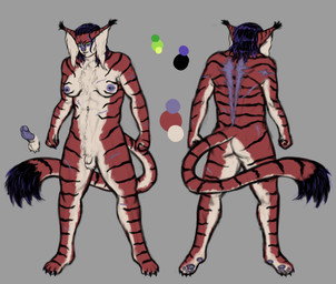 abs animal_genitalia anthro erection female fluffy fully_sheathed genitals gynomorph intersex muscular muscular_female nipple_piercing nipples nude pawpads piercing scar sheath solo standing marcyrott kaetlynn_(marcyrott) bat felid feline hybrid lynx mammal pantherine tiger absurd_res hi_res