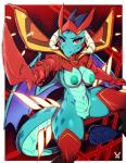 anthro areola armor breasts butt butt_from_the_front exposure_variation female genitals holding_object holding_weapon horn melee_weapon navel nipples pussy red_eyes scales skindentation smile solo sword tail thick_tail thick_thighs ventral_scales weapon wings avante92 friendship_is_magic hasbro kill_la_kill my_little_pony mythology studio_trigger princess_ember_(mlp) senketsu dragon kamui_(kill_la_kill) mythological_creature mythological_scalie scalie 2019 absurd_res crossover digital_media_(artwork) hi_res