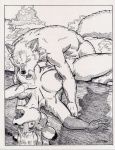 anthro anthro_on_anthro balls_deep big_breasts breasts canid canine canis deep_penetration deer duo female female_penetrated forest from_front_position heavy_thrusting interspecies looking_at_viewer lying male male/female male_penetrating male_penetrating_female mammal missionary_position nipples nude on_back oscar_marcus outside penetration penile penile_penetration penis_in_pussy plant predator/prey questionable_consent sex shadow spread_legs spreading submissive submissive_female tail thick_thighs thrusting tongue tree vaginal vaginal_penetration wide_hips wolf wood