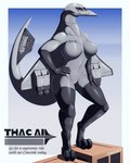 aircraft airplane anthro breasts digitigrade featureless_breasts female fin hand_on_hip logo machine not_furry solo tail tail_fin text vehicle visor white_body wings thacurus concorde_(aircraft) au-ssta_(thacurus) aircraft_humanoid living_aircraft living_machine living_vehicle 4:5 english_text