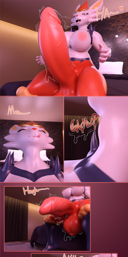 after_vore anthro areola big_breasts big_penis bodily_fluids breasts cum cum_in_mouth cum_inside drinking drinking_cum genital_fluids genitals gynomorph gynomorph_pred huge_penis intersex intersex_pred licking penis pokeball pokeball_vore self_cum_disposal swallowing tongue vore hiddenmask18 nintendo pokemon cinderace generation_8_pokemon pokemon_(species) 1:3 3d_(artwork) absurd_res blender_(artwork) comic digital_media_(artwork) hi_res