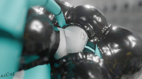 all_fours bdsm bondage bound breasts butt butt_focus cat_tail female inside kronos_unveiled latex liquid_latex machine slime sticker surprised turrets alexian_(artist) fallkener_(modeler) voices_of_the_void kerfur_(votv) robot tv_head_robot 16:9 2026 3d_(artwork) 4k absurd_res blender_(artwork) blender_cycles_(artwork) digital_media_(artwork) hi_res widescreen