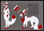 anthro anthrofied black_border border claws color_swatch digitigrade female feral finger_claws pokemorph quadruped solo standing text toe_claws zhekathewolf nintendo pokemon eeveelution generation_4_pokemon glaceon pokemon_(species) 2021 english_text model_sheet