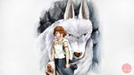 5_fingers brown_eyes brown_hair duo feral fingers hair zinyart ghibli princess_mononoke canid canine canis human mammal wolf 16:9 2020 digital_media_(artwork) widescreen