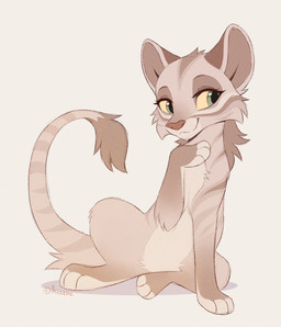 countershade_torso countershading feet female feral front_view fur simple_background sitting smile solo tail toes aseethe felid lion mammal pantherine 2026 digital_drawing_(artwork) digital_media_(artwork) hi_res