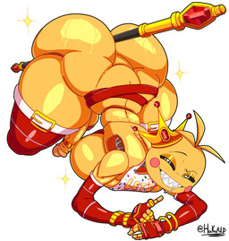 accessory anthro armwear ass_up beakless bedroom_eyes big_breasts big_butt big_penis black_sclera blonde_hair bodily_fluids breasts butt clothing cock_ring crown drooling elbow_gloves fingerless_gloves genitals glistening glistening_body glistening_breasts glistening_butt glistening_thighs gloves gynomorph hair half-closed_eyes handwear headgear heart_eyes heart_symbol intersex jewelry legwear looking_at_viewer machine multicolored_armwear multicolored_clothing multicolored_elbow_gloves multicolored_gloves multicolored_handwear multicolored_legwear multicolored_thigh_highs narrowed_eyes object_between_cheeks penis penis_accessory penis_jewelry presenting red_armwear red_clothing red_elbow_gloves red_gloves red_handwear red_legwear red_thigh_highs saliva seductive sharp_teeth simple_background solo sparkles staff sweat teeth text thick_thighs thigh_highs three-quarter_view two_tone_armwear two_tone_clothing two_tone_elbow_gloves two_tone_gloves two_tone_handwear two_tone_legwear two_tone_thigh_highs white_armwear white_background white_clothing white_elbow_gloves white_eyes white_gloves white_handwear white_legwear white_thigh_highs yellow_body karikhuri five_nights_at_freddy's five_nights_at_freddy's_2 scottgames toy_chica_(fnaf) animatronic avian bird chicken galliform phasianid robot robot_anthro 2026 artist_name digital_media_(artwork) hi_res