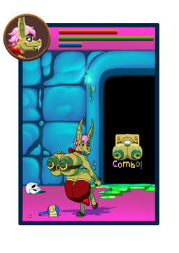 after_transformation belt big_breasts big_butt big_nipples bimbo_anthro bimbofication bimbofied breasts butt ear_piercing ear_ring facial_piercing gameplay_mechanics genitals gui gynomorph health_bar hooves huge_breasts huge_butt huge_nipples hyper hyper_nipples intersex lips montgomery_glands nipple_piercing nipples nose_piercing nose_ring penis piercing potion riding_crop ring_piercing shortstack small_penis species_transformation status_effect thick_lips transformation transformation_potion transformation_through_magic whip thedarkjudge96 asinus donkey equid equine goblin hybrid mammal hi_res