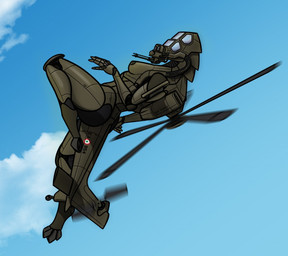 aircraft anthro areola breasts cloud cockpit female fin flying green_body gunship helicopter machine metallic_body nipples not_furry nude nude_anthro nude_female propeller sky solo tail tail_fin vehicle qwerty1989 aeromorph living_aircraft living_helicopter living_machine living_vehicle digital_media_(artwork)