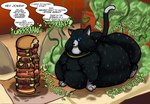 bad_breath belly belly_on_ground big_butt black_body black_fur blue_eyes bodily_fluids breath burger burping butt chubby_cheeks collar double_chin fart fart_cloud fart_fetish feral food fur grease looking_at_viewer male morbidly_obese morbidly_obese_feral morbidly_obese_male obese obese_feral obese_male overweight overweight_feral overweight_male raised_tail restaurant rotten_teeth rumbling_stomach slob smelly solo stain stench sweat sweaty_butt tail teeth text white_body white_fur yellow_collar yellow_teeth theelpida persona_(series) persona_5 morgana_(persona) domestic_cat felid feline felis mammal colored english_text hi_res shaded