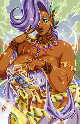 5_fingers amethyst_(gem) armor arms_bent bangs belt big_breasts blonde_hair blue_clothing blue_eyeshadow blue_shirt blue_sky blue_topwear blue_tunic boots bottomwear bra bracelet breasts brown_belt brown_body brown_boots brown_bracelet brown_clothing brown_collar brown_footwear brown_skin circle_eyebrows clothed clothed_female clothed_humanoid clothed_male clothing cloud collar colored_nails day digit_ring duo extreme_size_difference eyebrows eyelashes eyeshadow female finger_ring fingernails fingers floating footwear forest fully_clothed fully_clothed_female fully_clothed_humanoid fully_clothed_male gauntlets gem gloves gold_armlet hair handwear humanoid_pointy_ears jewelry larger_female larger_humanoid light lips long_hair magic magic_user makeup male melee_weapon nails navel not_furry outside pants plant pointy_ears purple_bra purple_clothing purple_eyebrows purple_hair purple_lips purple_underwear red_tongue sheathed_sword sheathed_weapon shirt shoes size_difference sky smaller_humanoid smaller_male smile smiling_at_another sparkles surprised sword sword_on_back tan_body tan_bottomwear tan_clothing tan_pants tan_skin teeth tongue topwear tree tunic underwear water weapon yellow_fingernails yellow_nails jmanvelez breath_of_the_wild nintendo the_legend_of_zelda great_fairy link mija_(tloz) fairy humanoid hylian 2020 colored digital_drawing_(artwork) digital_media_(artwork) english_description lighting shaded signature